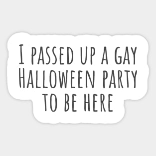Gay Halloween Party Sticker